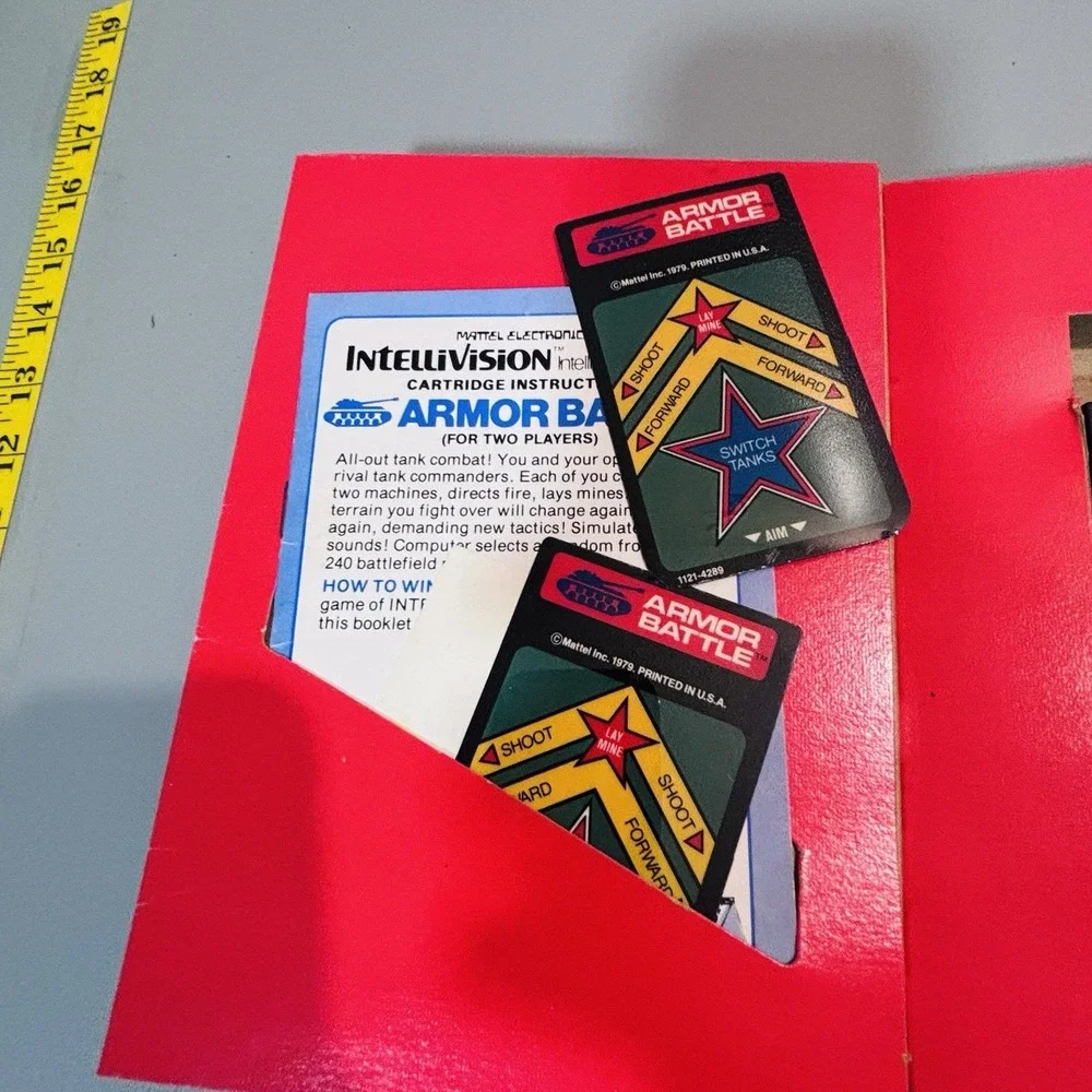 Intellivision Armor Battle Mattel Electronics Video Game 1979‎ Box Manual